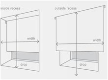 measure for roller window-inside